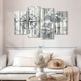 thumbnail image 2 of Elephant Stock Compass Wall Art - Horizontal Multi Panel Canvas - Living Room Wall Decor - Nautical Multi Panel - Gray And White Decor - 52" x 32", 2 of 4