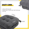 thumbnail image 7 of Outdoor Chair Cushions, Outdoor Cushions, Patio Chair Cushions, Indoor Full-Length Ties for Non-Slip Support, Premium Comfortable Thick Fiber, Set of 2 (Grey, 17x17 Inch), 7 of 7