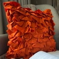 thumbnail image 4 of Pillow Cover, Orange Throw Pillows Cover, Modern Solid Pillow Cases, 12x12 inch (30x30 cm) Throw Pillow Covers, Satin Square Cushion Covers Halloween Decorations - Vintage Orange, 4 of 10