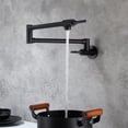 thumbnail image 7 of Cfowner Pot Filler Folding Faucet for Bar, Wall Mount Kitchen Faucet with Double Joint Swing Arm, Matte Black, 7 of 7