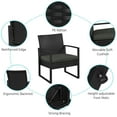 thumbnail image 5 of Yaheetech 3-Piece Modern PE Rattan Patio Bistro Set for Garden Backyard, Black, 5 of 8