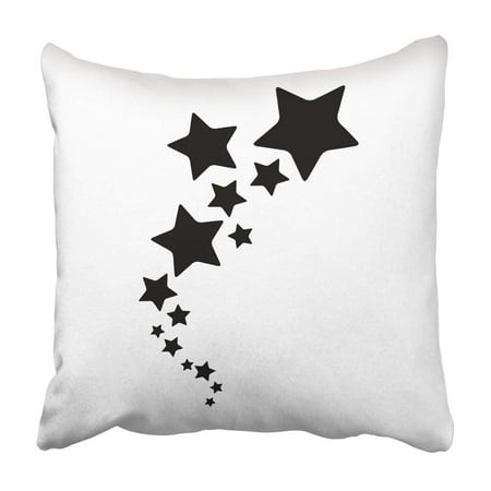 BPBOP Black Shooting Stars Design Tattoos White Bright Simple Abstract Best Christmas Clasic Pillowcase Cover 18x18 (Shooting Stars Best Bits)