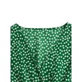 thumbnail image 5 of DYMADE Women V-Neck Short Sleeve Chiffon Floral Elastic Waist Dress, 5 of 6