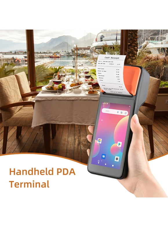 Dcenta Handheld 3G POS Receipt Printer Android 8.1 1D/2D Barcode Scanner PDA Terminal Support 3G WiFi for Supermarket Restaurant