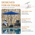 thumbnail image 2 of CONCETTA 9FT Patio Umbrella w/ Tilt & Crank, UV Protection, Blue - Garden, Beach, Outdoor Use, 2 of 7