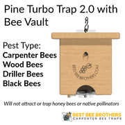 Best Bee Brothers Pine Turbo Trap - Outdoor, Professional Grade, Carpenter Bees Trap, 1 Count