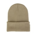 thumbnail image 2 of D-GROEE Unisex Classic Warm Winter Hats Woolen Yarn Roll up Edge Knit Cuff Beanie Cap Daily Beanie Hat, 2 of 5