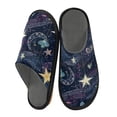 thumbnail image 2 of IAUYY Memory Foam House Slippers Suitable for Both Men and Women. Comfortable, Anti-Slip Plush Flat-Bottomed Slippers The Best Holiday Gift Milky Way Moon, 2 of 9