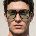 thumbnail image 4 of OPULIZE LUX Blue Light Glasses - Gaming & Computer Eyewear for Women Men - UV & Eyestrain Protection - Classic Aviator Style Glasses - Gradient Green Lenses, Black Frame - Pack of 1, 4 of 8