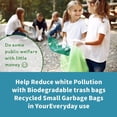 thumbnail image 6 of Small Trash Bags 2.6 Gallon - Bathroom Garbage Bag Biodegradable Kitchen Trash Can Liners Compostable Trash Bin Bags Plastic White Wastebasket Liners Mini Clear Trashbags for Office Dorm Bedroom Car, 6 of 7