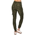 thumbnail image 3 of ALWAYS Women's Super Soft Casual Cargo Jogger Pants Space Dye Olive L, 3 of 6