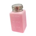 thumbnail image 3 of Dispensador de líquido con pulsador, envase cosmético, portátil, botella vacía premium para desmaquillar, salón personal, rosa 180 ml, 3 of 8