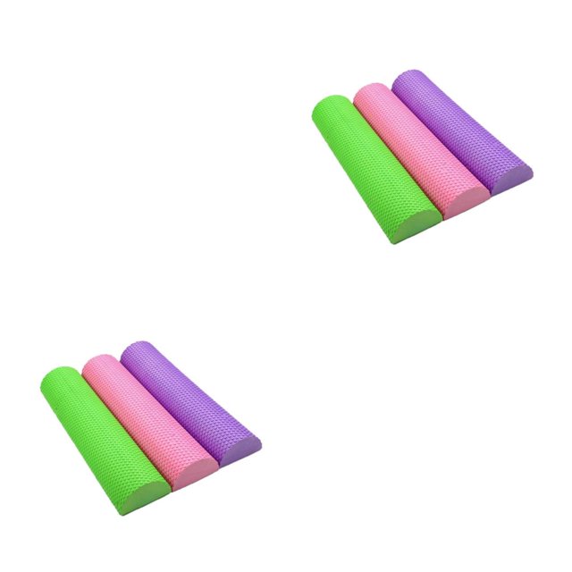 Greeniant Rodillo de espuma de grado profesional para rodillo de espuma de yoga antideslizante Rodillo de gimnasio para pilates Rodillo portátil Verde 30 centimetros 2Conjunto