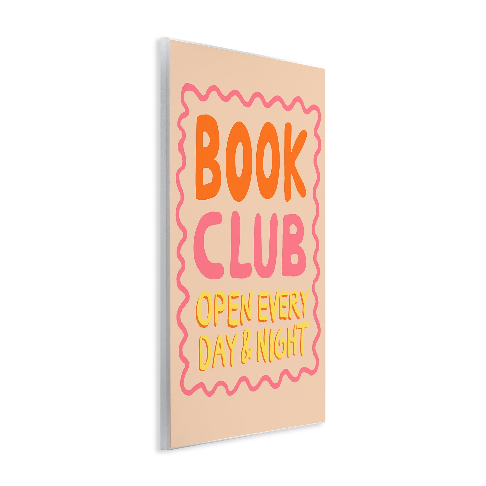 Book Club Day & Night Wall Plaque Art, design by Florentina Dolci