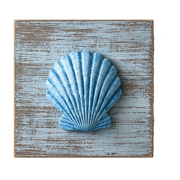Nautical Style Mediterranean Style Wooden Sea Star and Shells Wall Hanging Decorations Seaside Homestay Background Wall Hanging Art