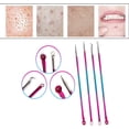 thumbnail image 3 of 7 Pcs/Set Blackhead Remover Needles Stainless Steel Acne/Pimple/Comedone/Zits Needles Extractor for Face Rose Forehead Cleaning Beauty Crafts, with A Hard Shell Case, Rainbow Rainbow, 3 of 5