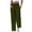 Army Green, variant on Chiccall Women's Corduroy Pants Casual Fall Pants High Elastic Waisted Straight Leg Pants Trendy Loose Stretchy Work Trousers with Pockets