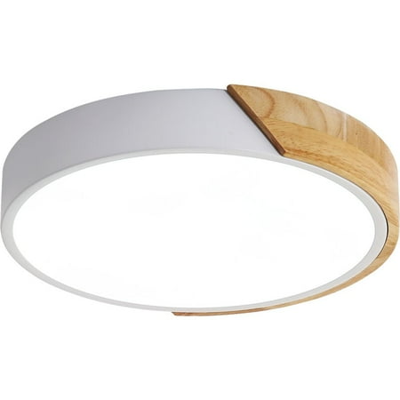 

Led Ceiling Lights Modern White Wooden Ceiling Light Round Wooden Ceiling Light 18 Ø30Cm 6500K Cold White [Energy Class A++]
