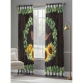 thumbnail image 3 of Spring Eucalyptus Sunflower Sheer Curtains 96 Inch Length 2 Panels Set, Farmhouse Birds Brown Wood Voile Window Treatment Semi Sheer Long Curtains Drapes for Bedroom/Living Room/Kitchen 52"x96"x2, 3 of 7