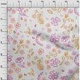 thumbnail image 3 of oneOone Georgette Viscose Light Pink Fabric Florals Sewing Fabric By The Yard Printed Diy Clothing Sewing Supplies 42 Inch Wide, 3 of 6
