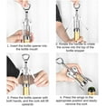 thumbnail image 4 of Wine Opener, Zinc Alloy Premium Wing Corkscrew Wine Bottle Opener Perfect Corkscrew to Open Wine & Beer Bottles - Great Bootle Opener For Bartenders, Restaurants & Home, 4 of 6