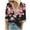 #201-Pink, variant on ICHUANYI Womens Fashion Printed 3/4 Length Sleeve Blouses V Neck Shirts Dressy Flowy Loose Tunic Tops