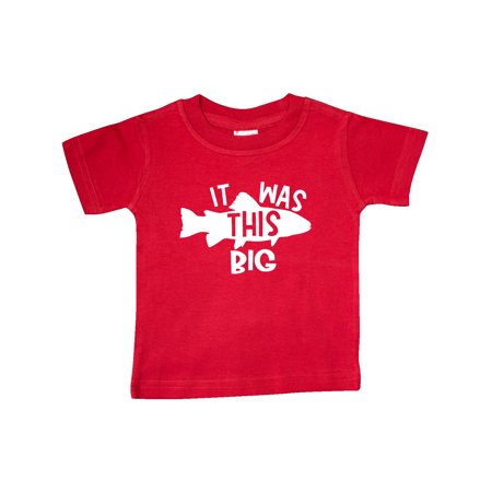 

Inktastic It Was This Big Fishing Humor Gift Baby Boy or Baby Girl T-Shirt