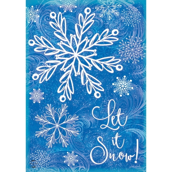 Briarwood Lane Garden Flag 12x18 For Outdoor Glistening Snowflakes Winter For Winter Garden Flag Flags For Outside