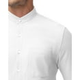 thumbnail image 6 of Youclos Men's Long Sleeve Stretch Dress Shirts Band Collar Button Down Shirt Muscle Fit, 6 of 6