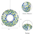 thumbnail image 3 of Topadorn Bird Feeders for Outdoors Hanging Bird Feeder, Wild Bird Seed for Outside Feeders and Garden Decoration Yard for Bird Watchers, Blue and Green Flower Glass Mosaic, 9" H, 3 of 8