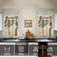 thumbnail image 4 of Modern Abstract Geometric Lines Boho Kitchen Curtain Valance 3 Piece Set Farmhouse Kitchen Curtains and Valance Set Short Curtain Sink Window Decor 36 Inch Small Window Treatment Tier 275x36 Length, 4 of 6