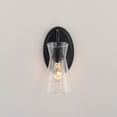 thumbnail image 5 of Ava 1 - Light Black Incandescent Glass And Steel Wall Sconce, 5 of 5