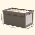thumbnail image 2 of 6 Piezas Caja de Almacenamiento con Tapa, Cajas Organizadoras para Clósets, Organizador de Ropa Plegable para el Hogar, Dormitorio, Armario, Oficina (Gris), 2 of 7