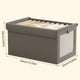 thumbnail image 2 of 6 Piezas Caja de Almacenamiento con Tapa, Cajas Organizadoras para Clósets, Organizador de Ropa Plegable para el Hogar, Dormitorio, Armario, Oficina (Gris), 2 of 7