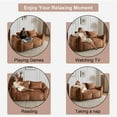 thumbnail image 5 of Giant Bean Bag Chair for Adults, Ultra Soft Loveseat Chase Lounge Chair with 25" Deep Seat, Faux Fur Reading Chair for Living Room, Brown, 5 of 6