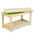 thumbnail image 1 of Gymax Table d'Activités pour Enfants en Bois Breveté, Table de Blocs Multifonction avec Rangement, Naturel, 1 of 10