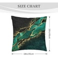 thumbnail image 2 of Throw Pillow Covers Luxurious Green Golden Texture Square Pillowcases for Home Decor Sofa Car Bedroom Abstract Natural Marble Stone Surface Design Pillow Cases 18x18inch, 2 of 6