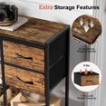 thumbnail image 3 of BGTREND 5-Tier Shoe Rack with Wooden Top and 2 Fabric Drawers, 16-21Pairs Shoe Storage Organizer with Boots Storage, Wide Shoe Stand for Entryway Hallway Closet(37.4''L, Rustic Brown), 3 of 7