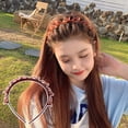 thumbnail image 2 of Xinwanna Adjustable Toothed Headband Women Bangs Hairstyle Headband with 8 Small Clip DIY Hairpin Adjustable Weave Bangs Hair Clips (Black), 2 of 13