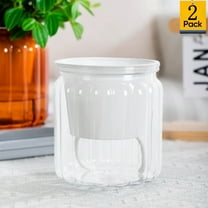 Djiypn 4 inch Plant Pots, 2 Pack Flower Pots Outdoor Indoor, Small Plastic Planters Flower Pots for Garden Succulent Nursery House Plants