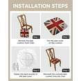 thumbnail image 4 of Dining Room Chair Seat Covers, Vintage United Kingdom Flag Union Jack Flag British National Flags Removable Stretch Chair Seat Cushion Slipcovers Protector for Holiday Party Festival, Set of 4, 4 of 6
