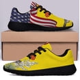 thumbnail image 3 of New Mexico Stte Roadrunner Bird and Yucca Flower Shoes Sneakers Black Size 10.5, 3 of 7