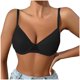 thumbnail image 1 of Mujeres de Color Sólido Cuatro Filas Ajustable Inalámbrico Sujetador Levantamiento Reunión Plegable Sagging para el Uso Diario, Ropa Interior de Nylon Cómoda, 1 of 6