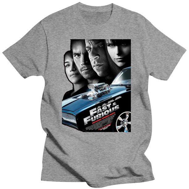 Camiseta con póster The Fast And The Furious para hombre camiseta de manga corta a la moda barata para hombre