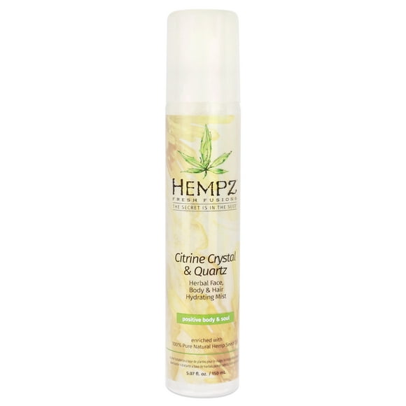 Brume Hydratante Visage, Corps et Cheveux aux Cristaux de Citrine et Quartz Fresh Fusions par Hempz pour Unisexe - Brume Corporelle 150 ml