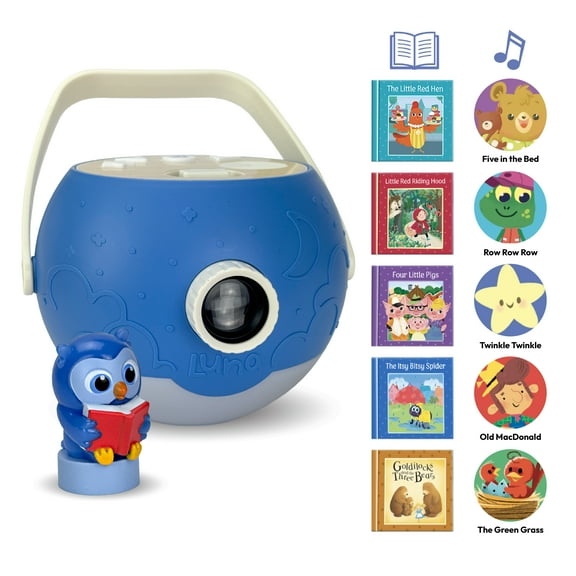 Luna Storytime Projector Starter Set 5 Stories & 5 Songs, Toddler Toy Gift for Ages 3 