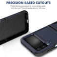 thumbnail image 2 of Galaxy Z Flip 4 Case, Allytech Military Grade Protective Anit-Scratch Shockproof Drop Proof Bumper Defender Back Cover Case for Samsung Galaxy Z Flip 4 5G - Darkblue, 2 of 5