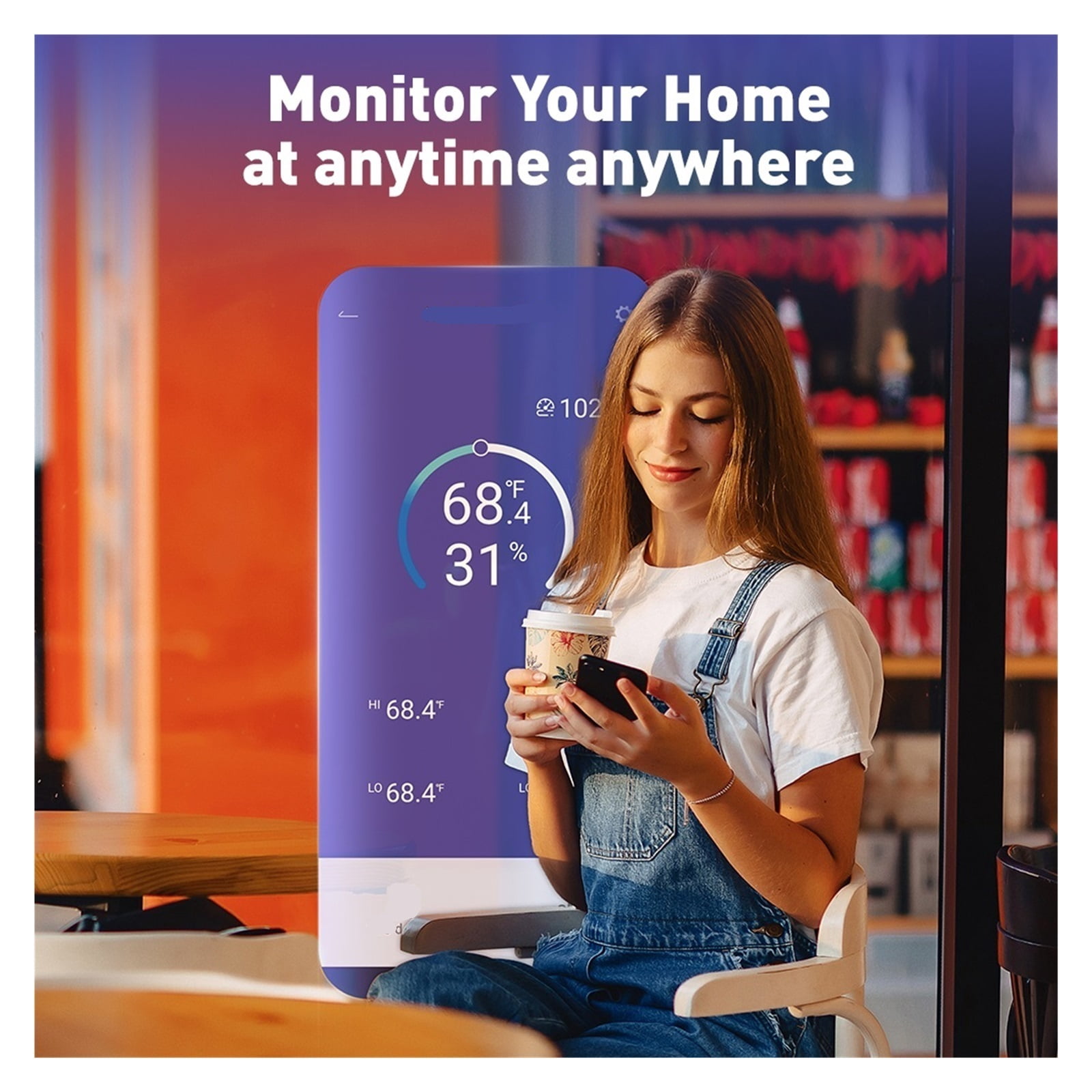 Weather Station Wireless Indoor Outdoor Thermometer Hygrometer Wall Alarm Clock