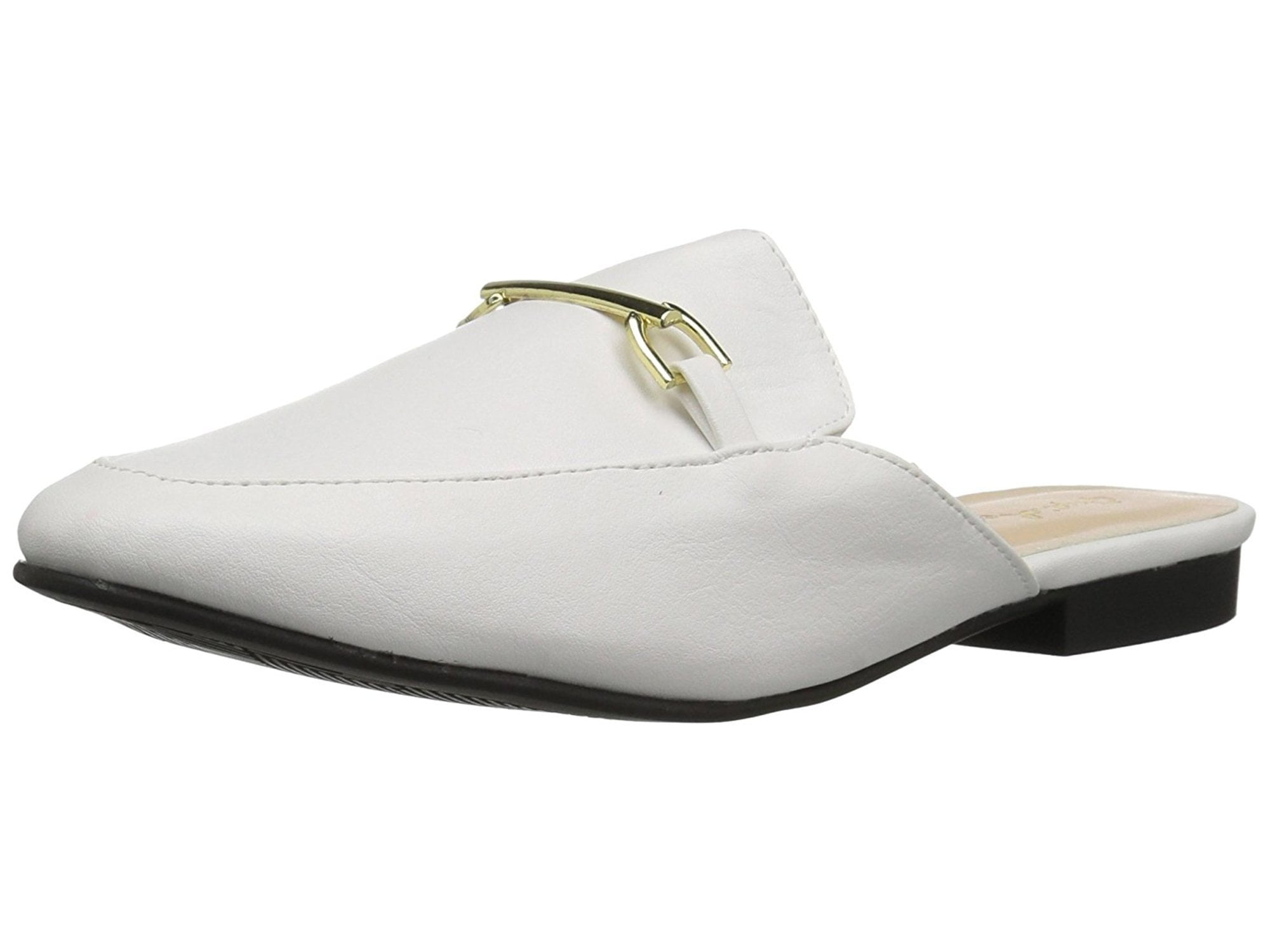 qupid flat trim loafer mules