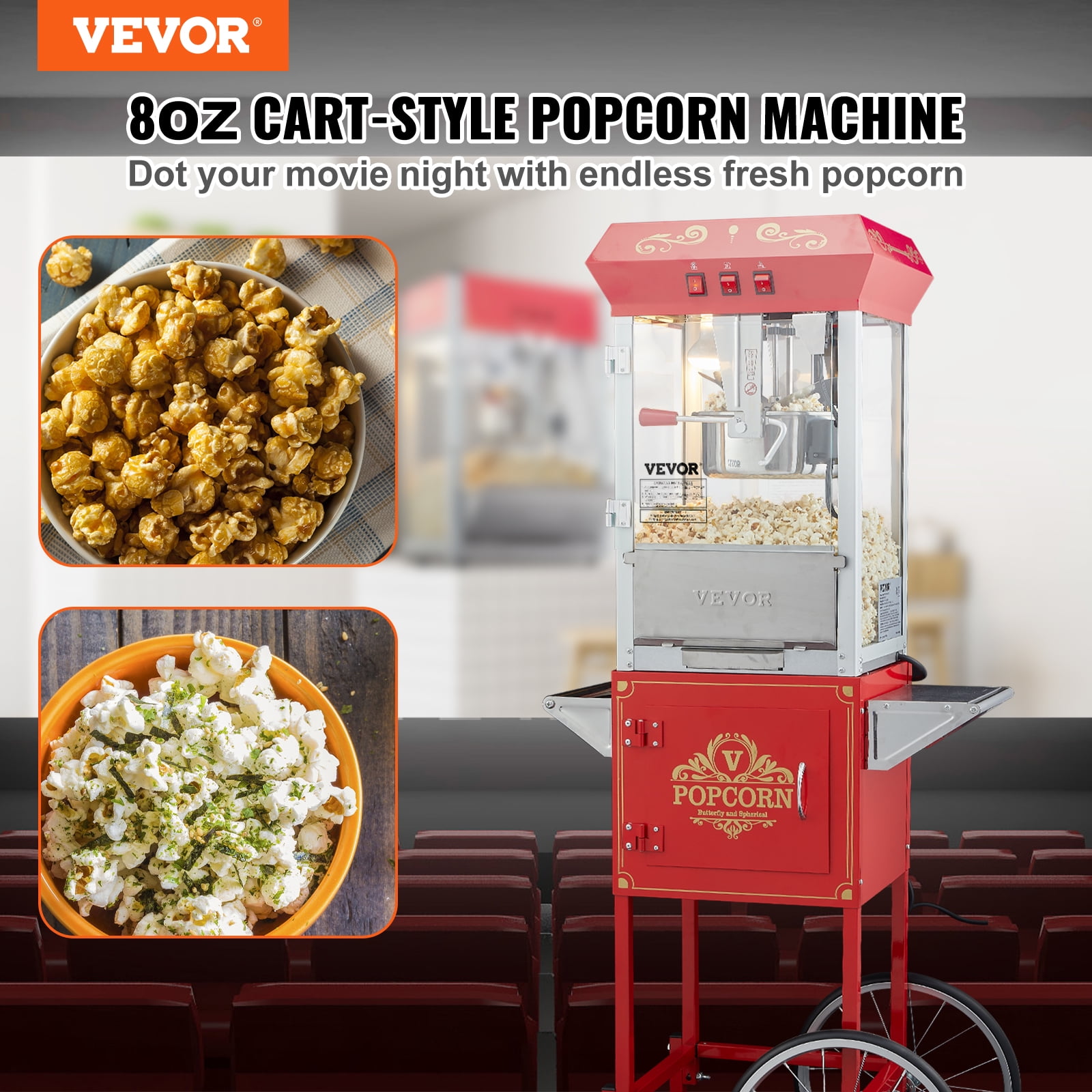 食器 Pop3 VEVOR - Brandclub - VEVOR Popcorn Popper Machine8 oz/0.5 lbs
